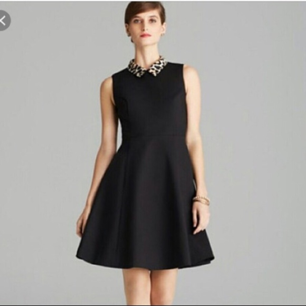 NWT Kate Spade Dress w Leopard Collar